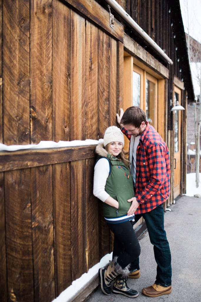 Barn engagement session in Breck.